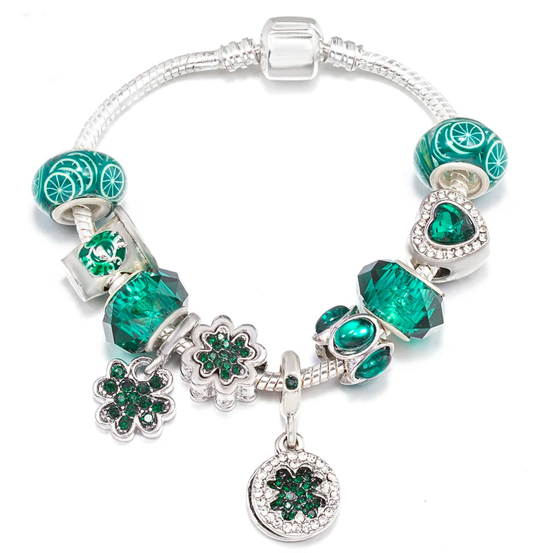 Hollow Foot Beads Charm Bracelets