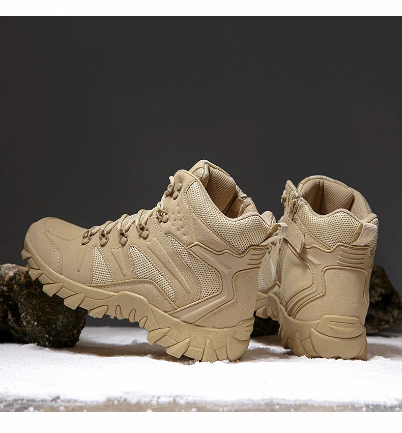 Men's Casual Shoesthick Bottom Lace-up Workwear  Shoes Men for Work Outdoor Men's Shoe High Quality Autumn Winter Hiking Boots