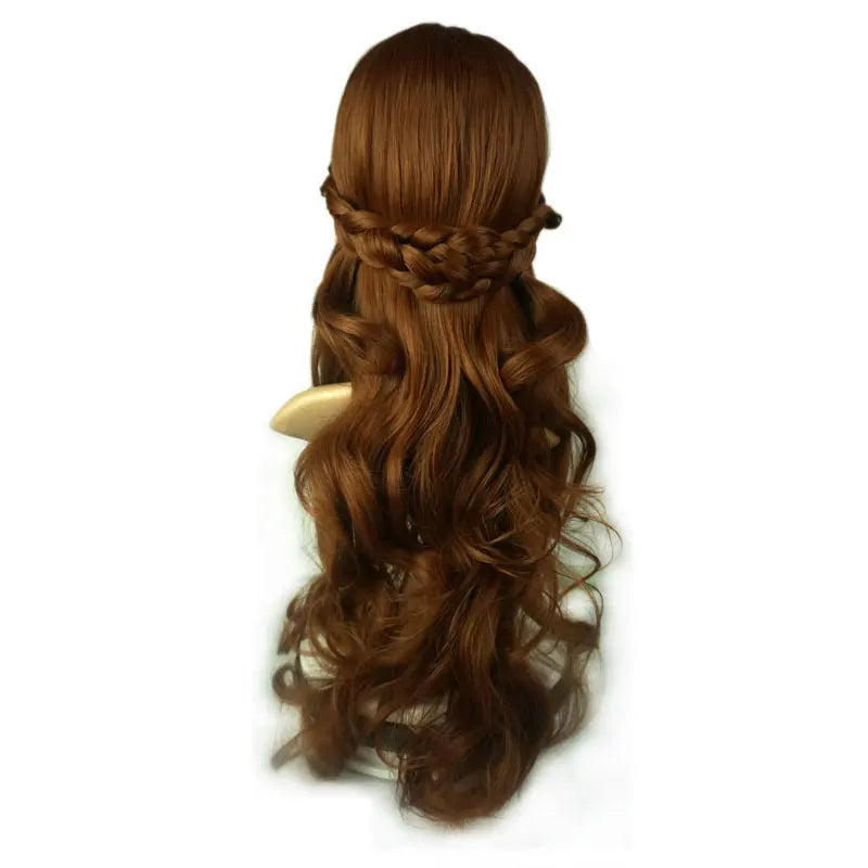 Elsa Birthday Party Costume Play Accessories Headwear Tiara Snow Queen Kid Princess Wig Braid Kid Carnival Cosplay Dress up Kits