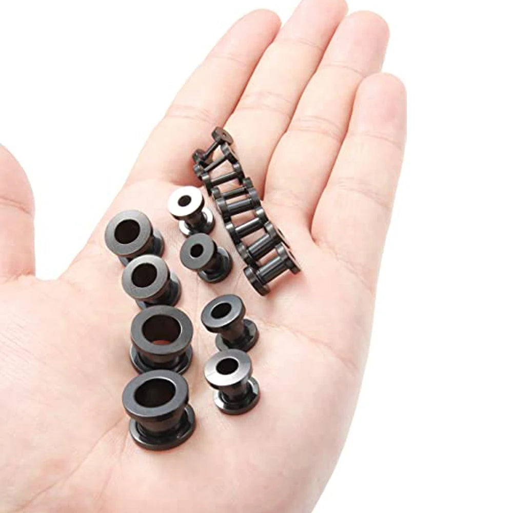 Screw Fit Ear Gauges Surgical Steel Tunnel Expander