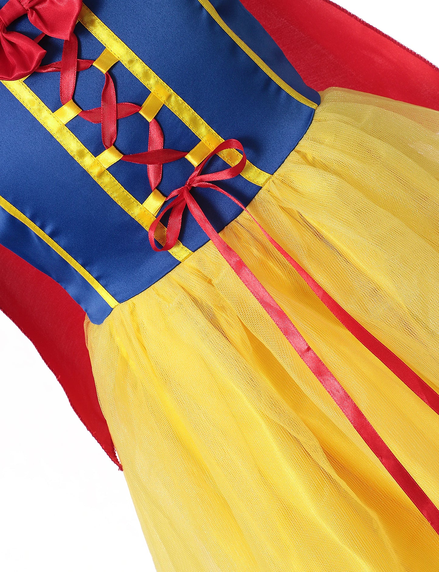 Snow White Princess Dress Girls Halloween Party Costume Role Play Outfit for Toddler Kid Children Cartoon Fancy Cosplay Clothing