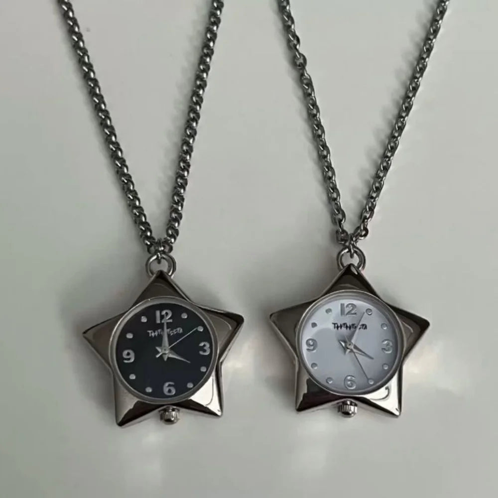 Star Pocket Adjustable Watch Clock Keychain Zinc Alloy