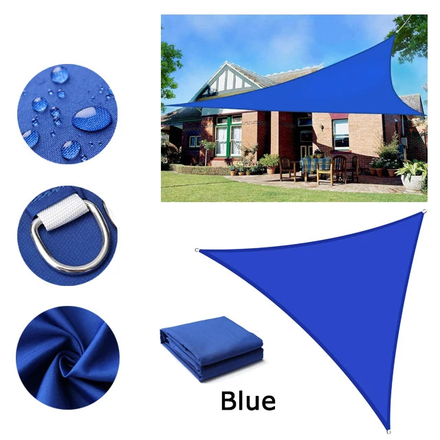 5x5x5/2x2x2M Waterproof Sun Shelter Triangle Sunshade Protection