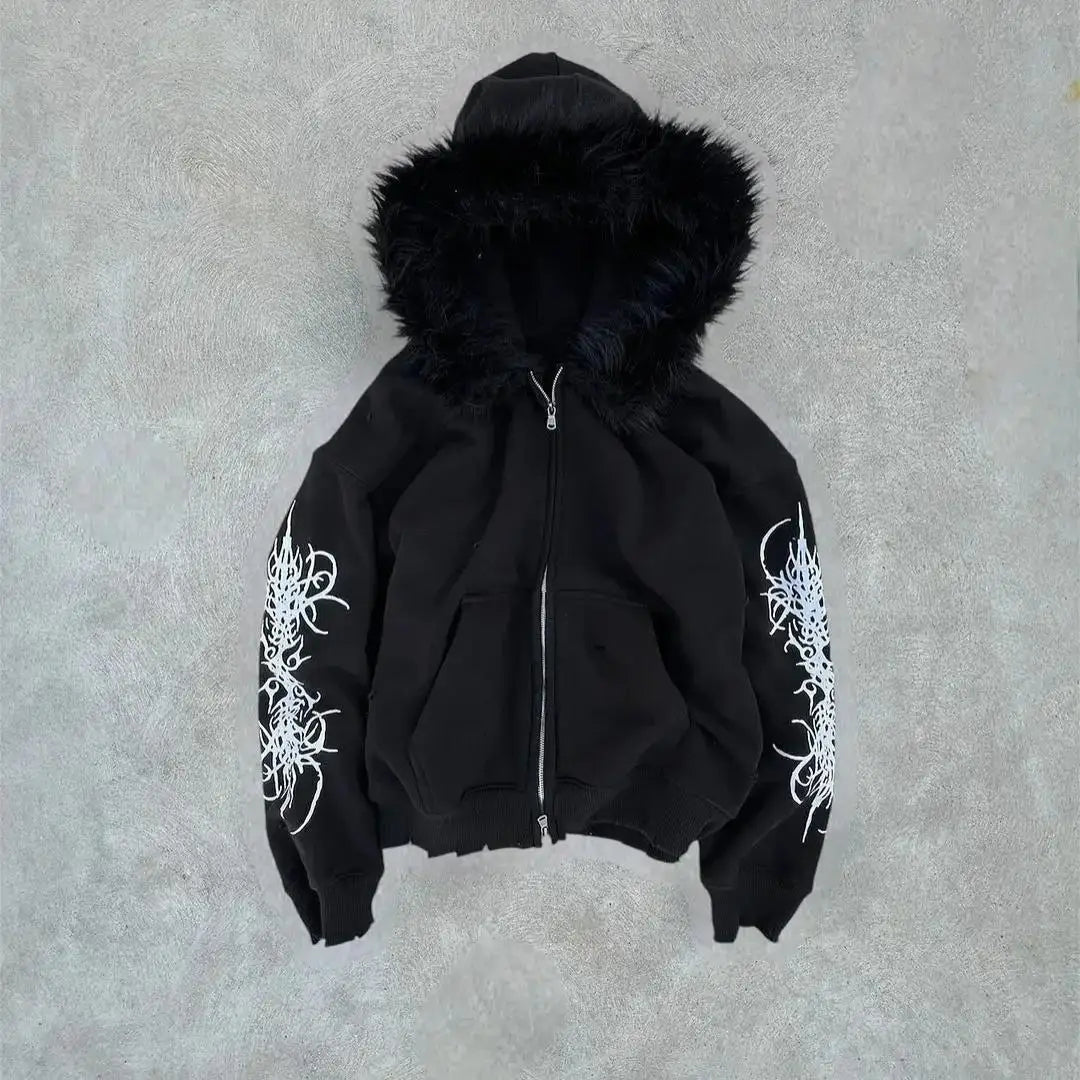 Hooded Open Cardigan Sweatshirt