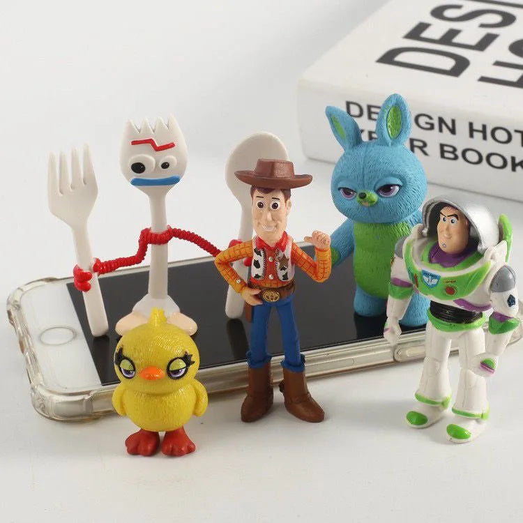 7Pcs/Set Toy Story 4 Action Figures Toy Woody Jessie Buzz Lightyear Forky Pig Bear Figura Model Doll Figurine  Birthday GiftK