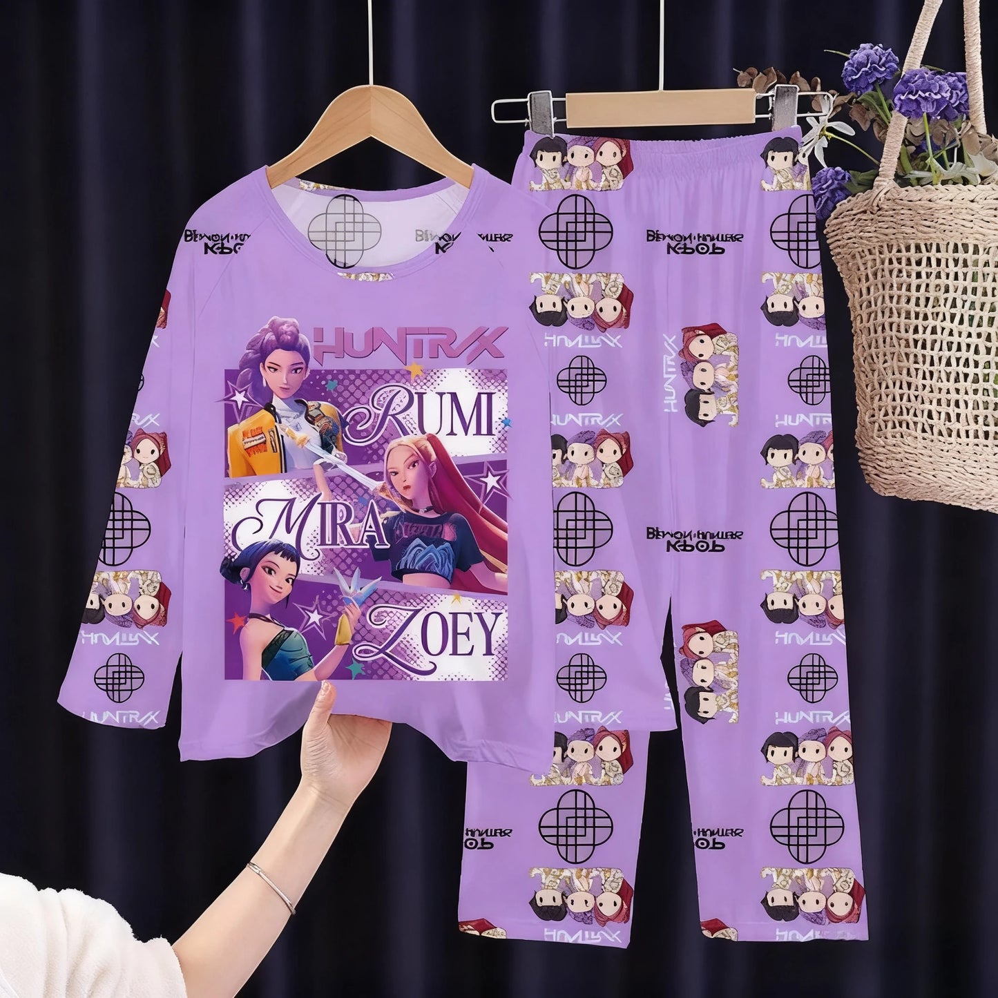 New  Pijamas Long Sleeve Print Cartoon