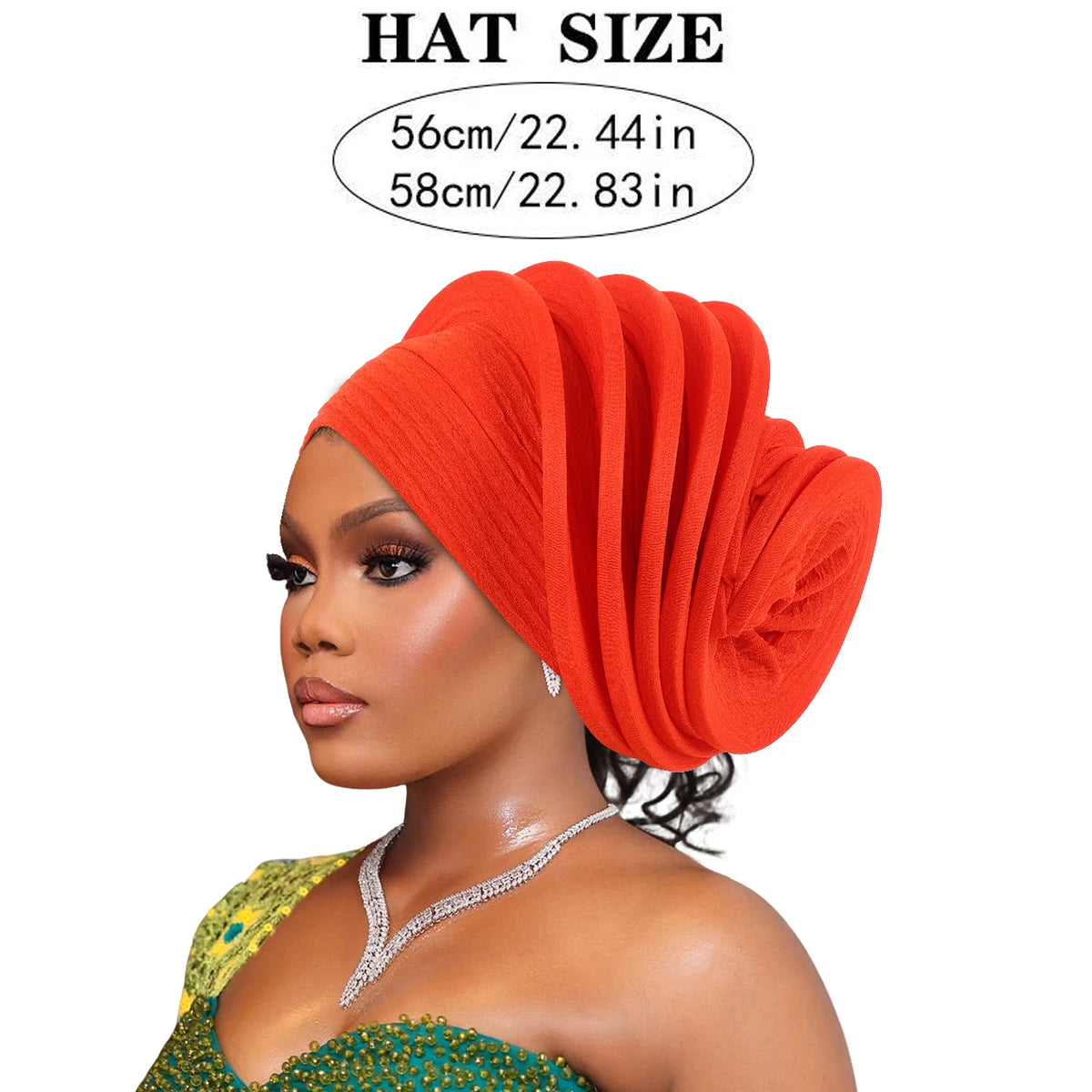 New Design Already Made African Headtie Turban Cap Lady Head Wraps Nigerian Wedding Auto Gele Party Headgear Headpiece Hat