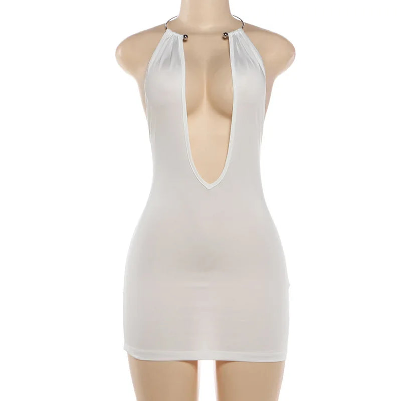 Hollow-out Patchwork Bodycon Dress