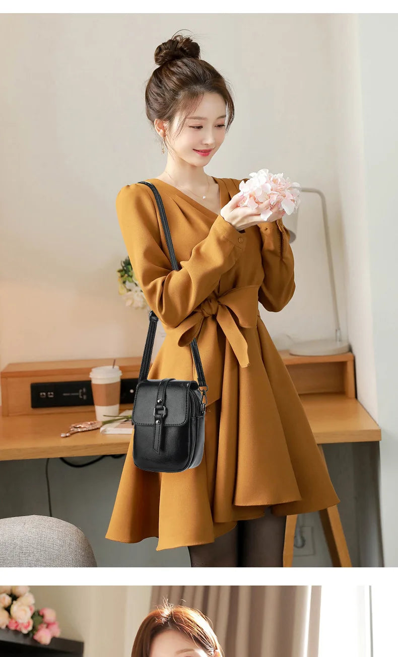 Flap Phone Bag High Quality Pu Leather Shoulder Bags for Women New Ladies  Crossbody Bag Luxury Brand Designer Handbags