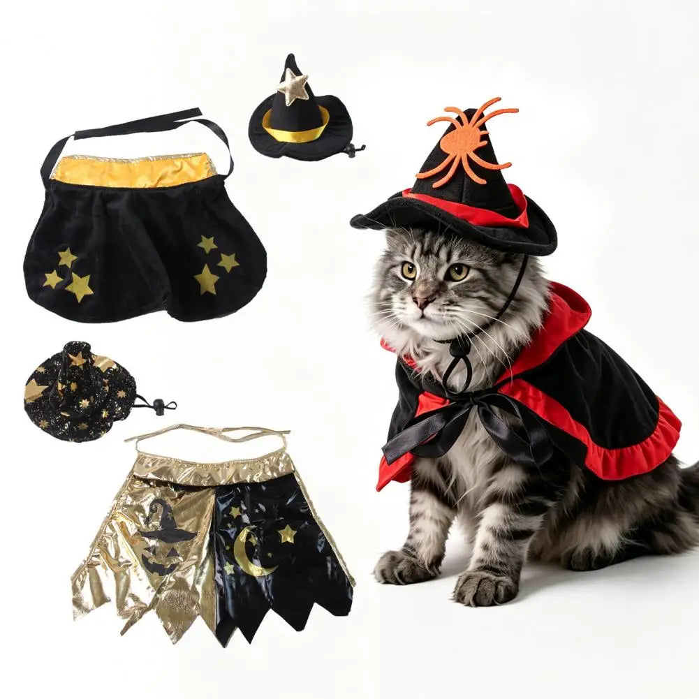 Halloween Pet Cat Witch Costume