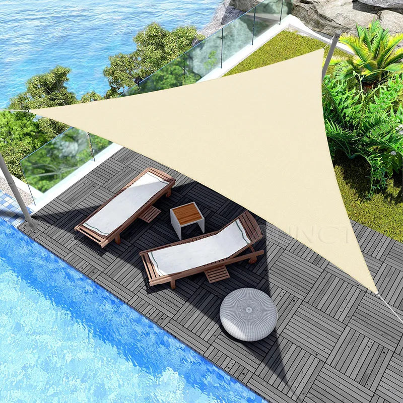 5x5x5/2x2x2M Waterproof Sun Shelter Triangle Sunshade Protection