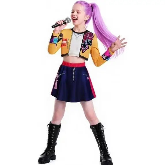 Zoey Rumi Mira Cosplay Costume kpop Women Girls Halloween Carnival Audlt Kids Child Party Role Playing Outfits