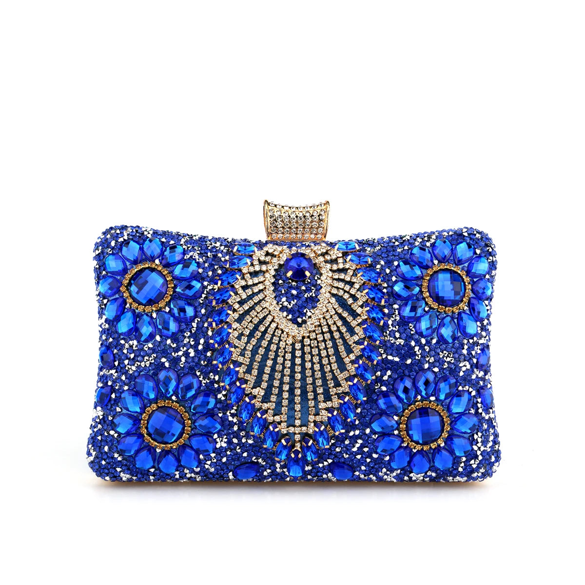Acrylic Flower One Side Glitter Tassel  Clutch