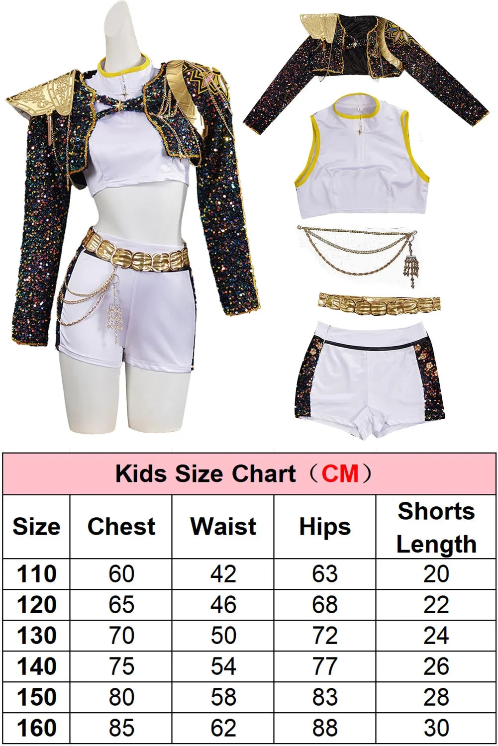 Black Golden Costume Set