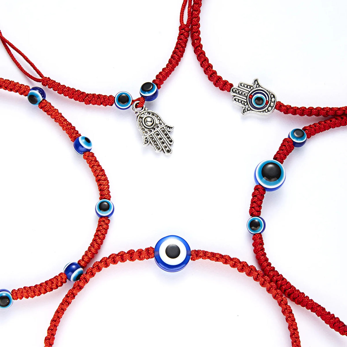 Hamsa Hand Adjustable Red String Bracelets