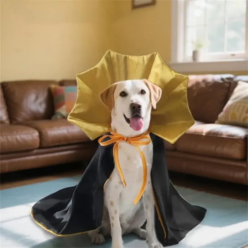 Halloween Pet Costume Cloak with Easy to Wear Laceup Tied  Polyester