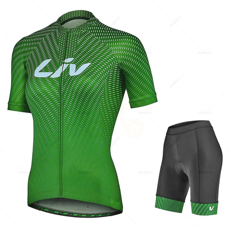 2026 New LIV Pro Cycling Jersey Set Woman MTB Bike Clothes Summer Bicycle Clothing Cycling Set Maillot Conjunto Ropa Ciclismo