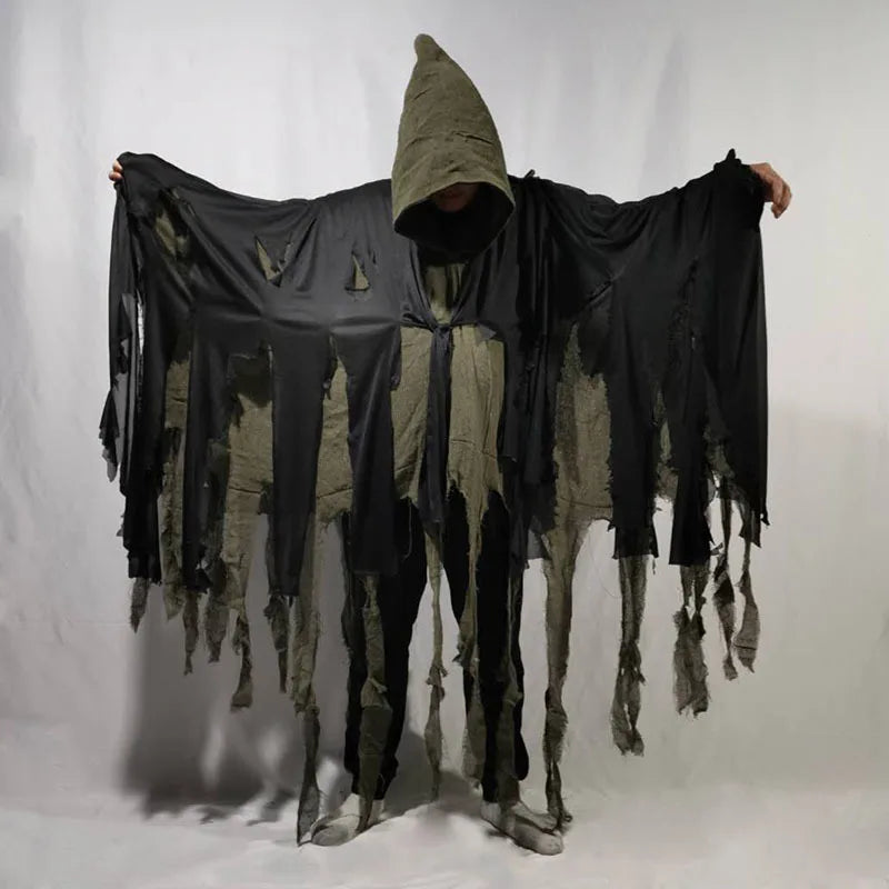Halloween Hooded Cloak Cape Costume for Adults Witch Vampire