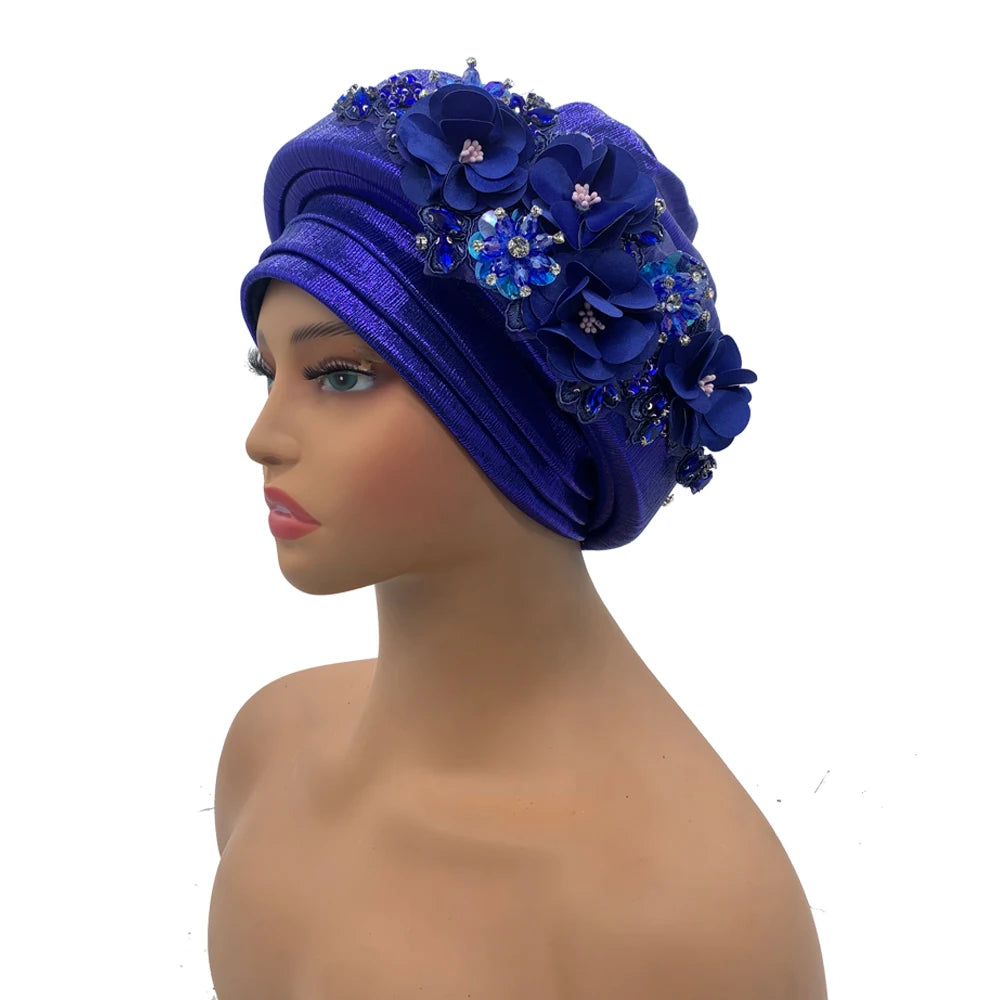 Exquisite Bouquet Turban Cap