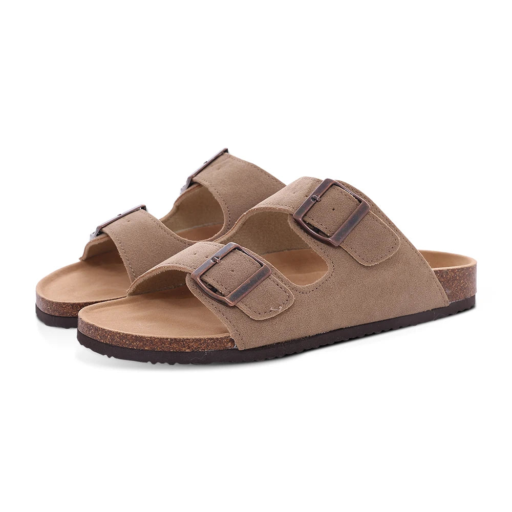 Cork Sandals For Women Men Fashion Soft Thick Sole Cork Slippers Summer Beach Sandals Home Open Toe Flat Sandals