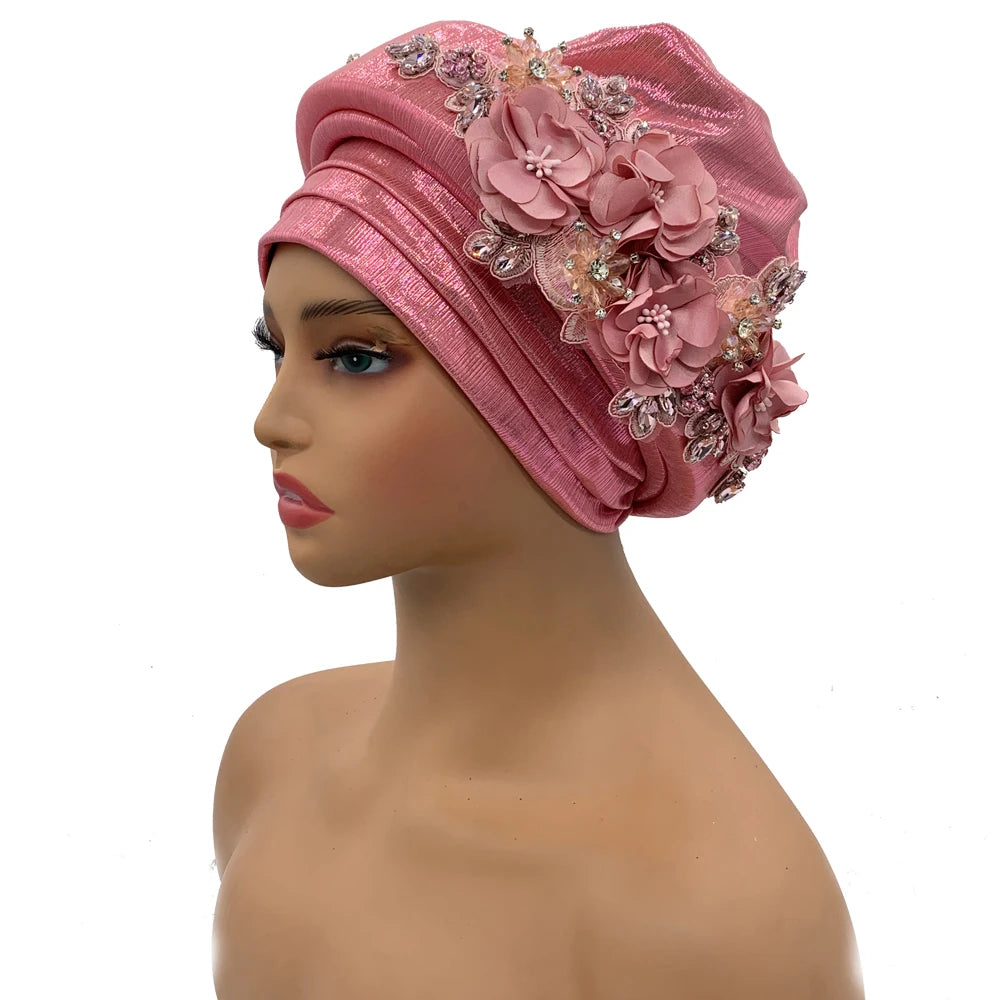 Exquisite Bouquet Turban Cap