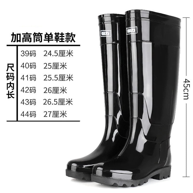 Low High Tube Black Women Men's Rain Boots Waterproof Fishing Boots Couple Non-slip t