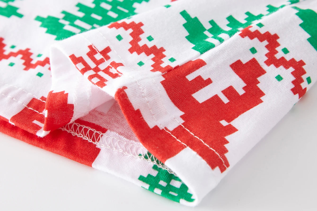 Pajamas Set Reindeer Snowflake Print 100% Cotton