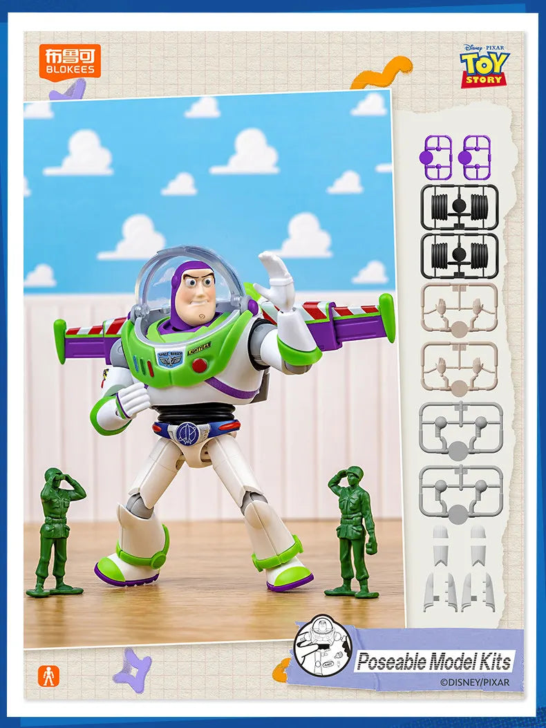 BLOKEES Original Toy Story Disney Pixar Woody Buzz Lightyear Jessie Rex Bullseye Alien Action Figures Assemble Model Toys Gift