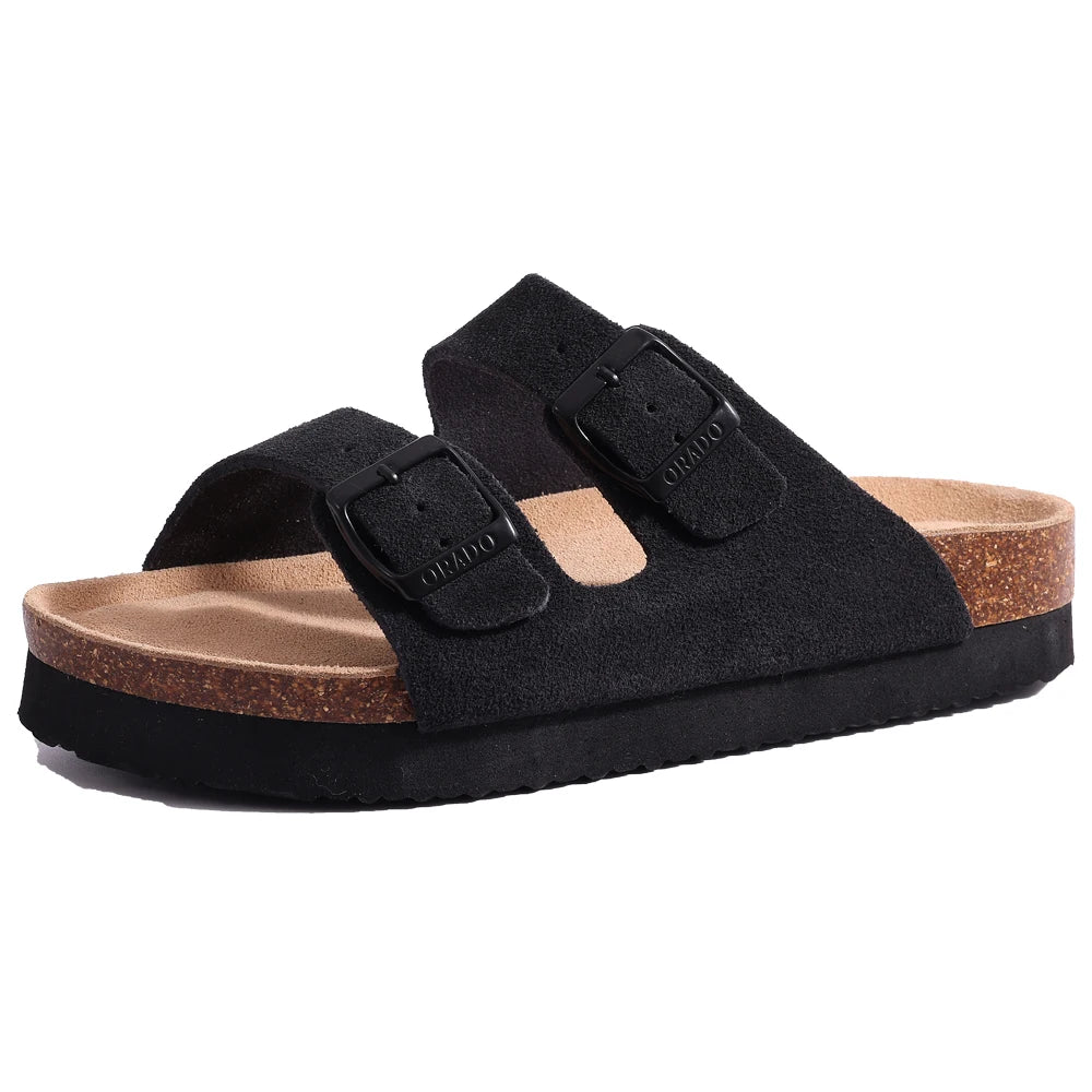 Cork Sandals For Women Men Fashion Soft Thick Sole Cork Slippers Summer Beach Sandals Home Open Toe Flat Sandals