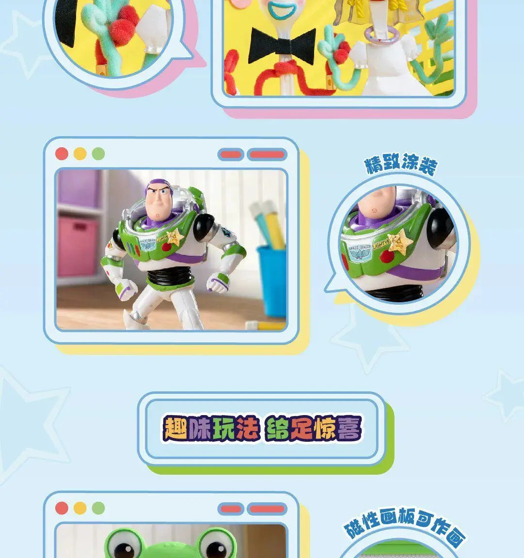 Toptoy Toy Story 5 Forever Friends Blind Box Action Figures Buzz Lightyear Jessie Woody Doll Action Figures Mystery Box Toy Gift
