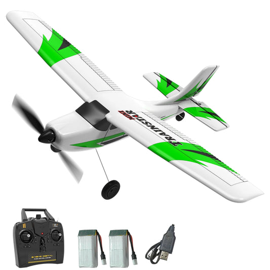 Airplane Mini Trainstar 2.4GHz 3CH 3level Flight Control Fixed Wing Airplane Remote Control One-Key U-Turn Easy To Fly For Beginners 761-1RTF