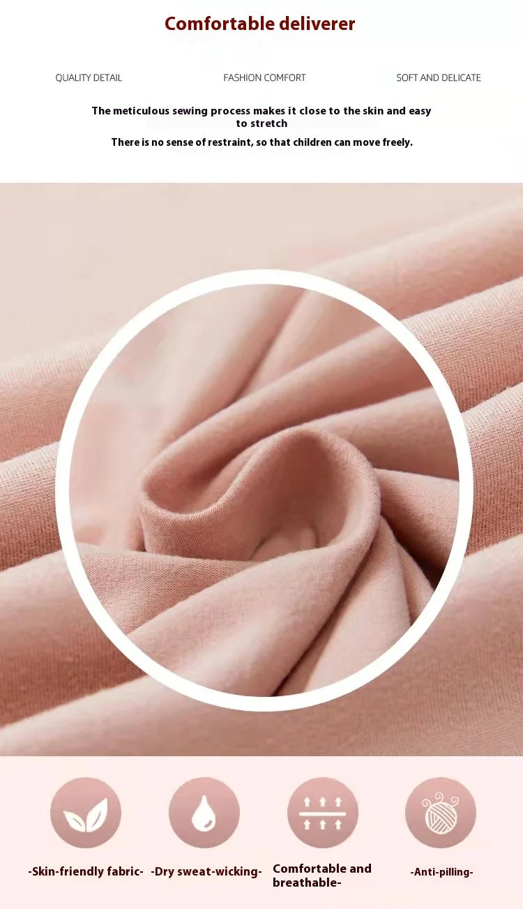 Spring Autumn Dancewear Kids Thermal Underwear Stretchy Girls Tight Underwear 2-14 Years Thin Base Performances Teen Clothes Set