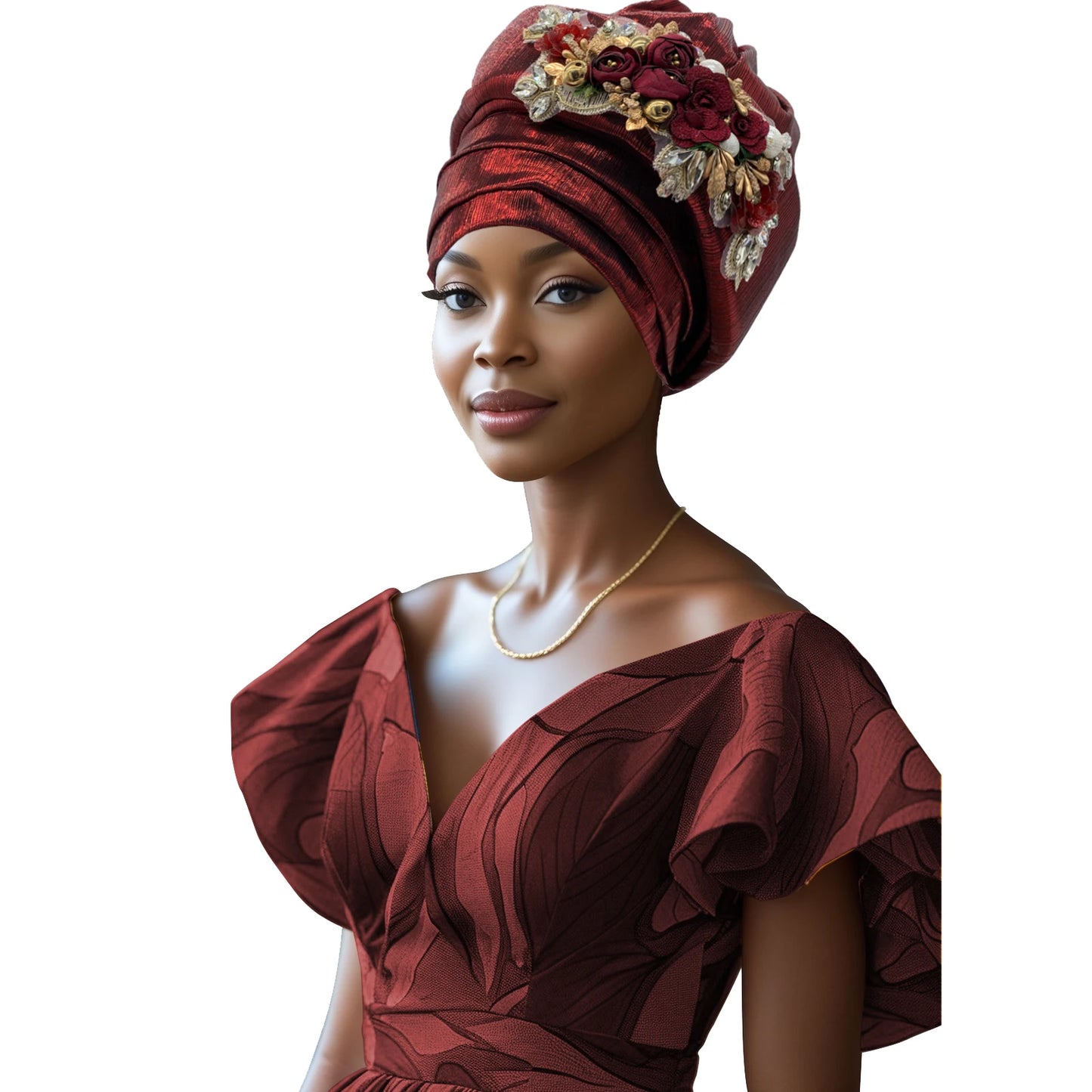 Exquisite Bouquet Turban Cap