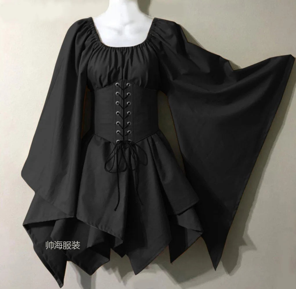 Halloween Cosplay Vintage Fairy Elf Costume Dress