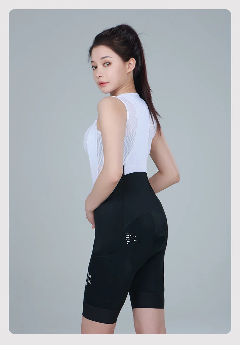 INBIKE Cycling Shorts Women's Summer New High-waist Pocket Bicycle Road MTB Outdoor Cycling Breathable Shock-absorbing Bib Short