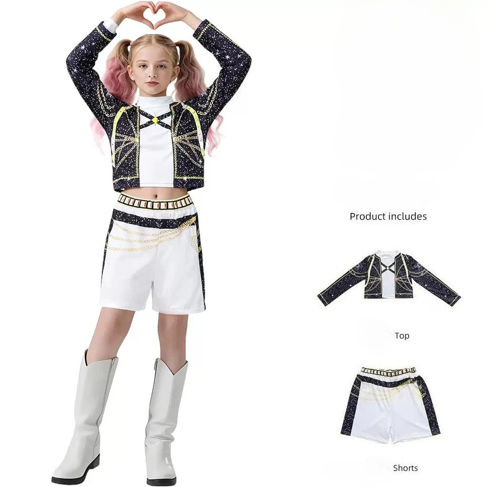 Zoey Rumi Mira Cosplay Costume kpop Women Girls Halloween Carnival Audlt Kids Child Party Role Playing Outfits