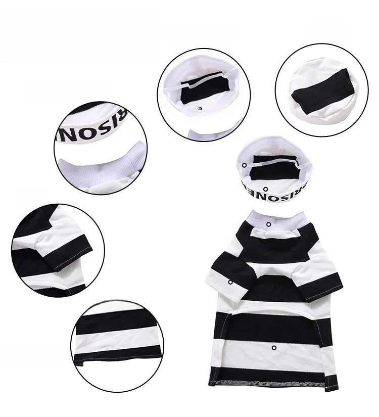 Halloween Pet Dress Up  Prisoner Dog Costume