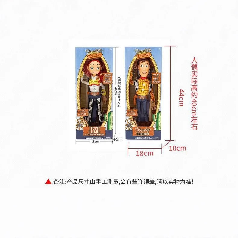 In Stock Disney Pixar Toy Story Woody Action Figures English Movie Sound Character Doll Cloth Cowboy Birthday Gift For Children