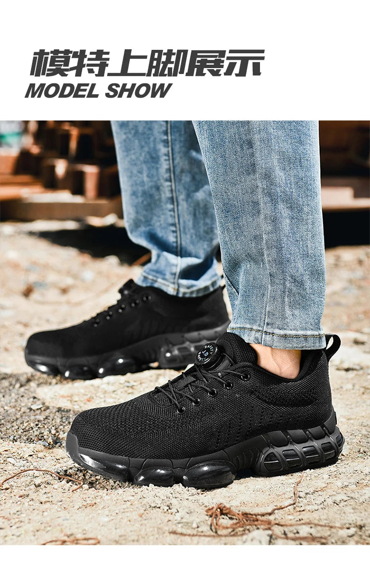 Men's Military Tactical Boots Army Boots Men Side Zipper Military Boots Men Anti-Slip Ankle Boots Work Safety Shoes Hiking Shoe