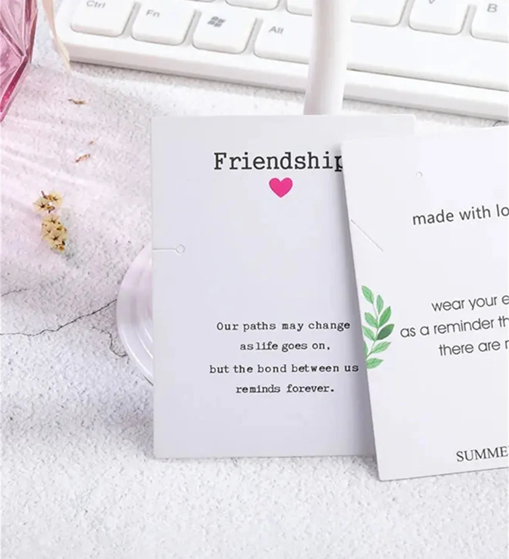 100Pcs/Lot Bracelets Necklaces Display Cards for Jewelry Boxed and Packaging Cardboard Hang Tag Card Friendship Cards 7x9cm