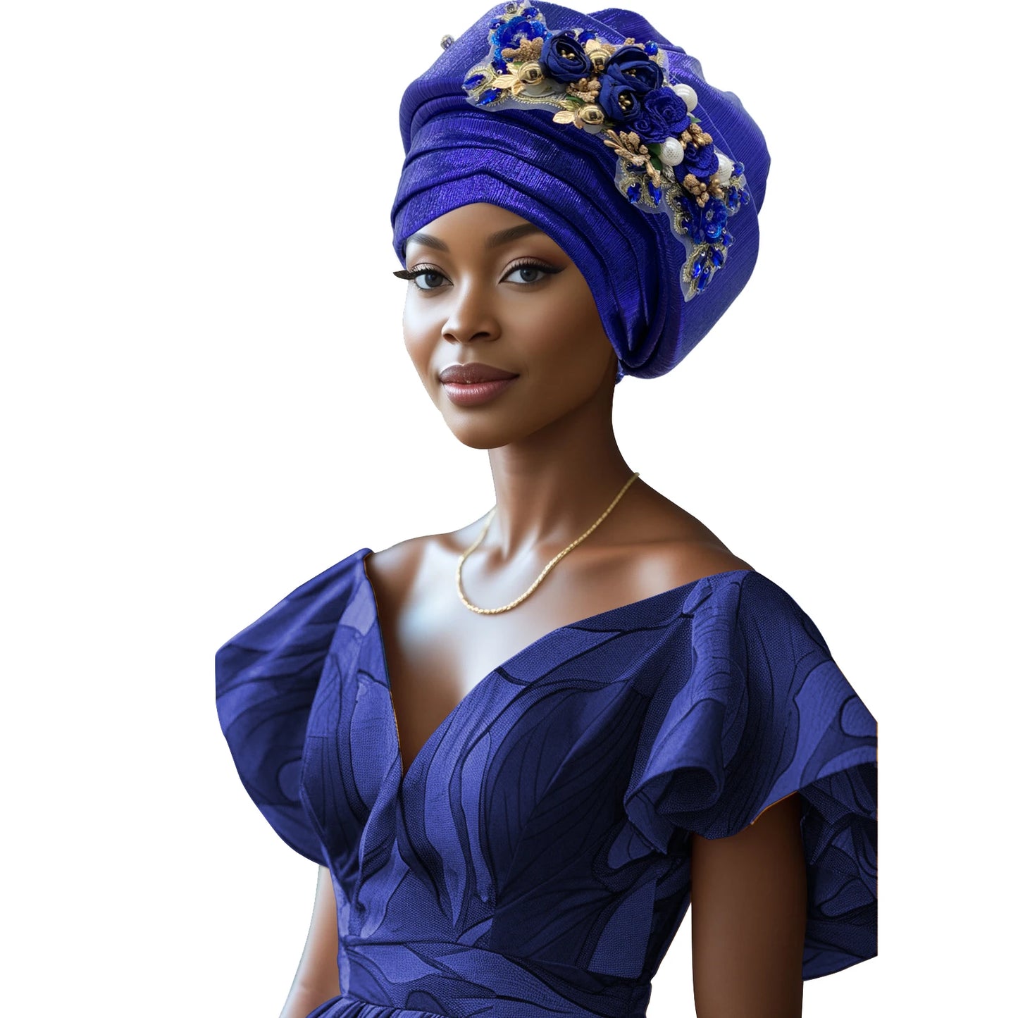 Exquisite Bouquet Turban Cap