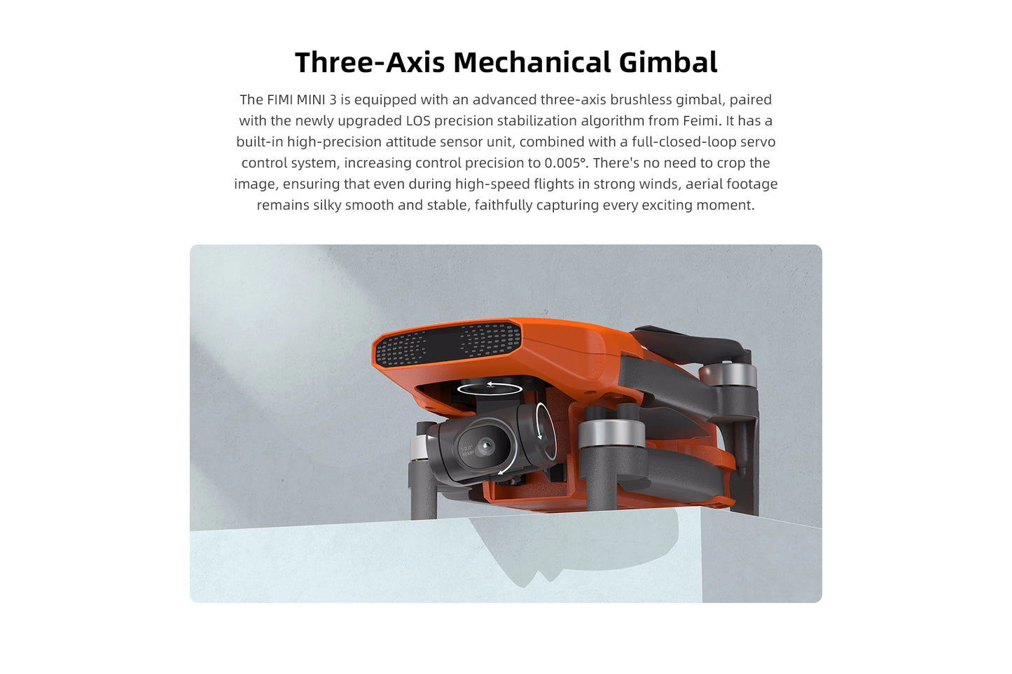 FIMI MINI 3 Portable Camera Drone GPS Foldable RC Quadcopter For Travel Shooting Beginners