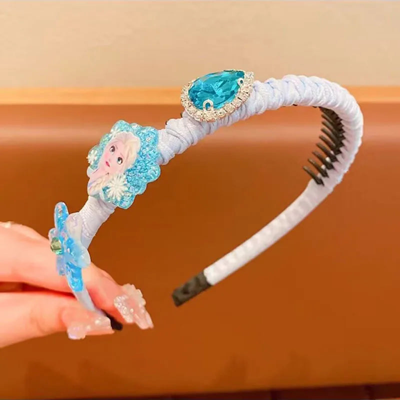 Anime Frozen Kawaii Children's Headband: Elsa Princess Crown – Girls' Hair & Dress Accessories, Gifts