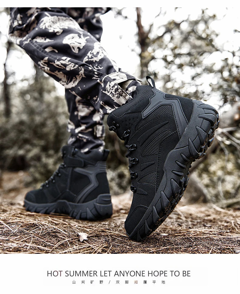 Men's Casual Shoesthick Bottom Lace-up Workwear  Shoes Men for Work Outdoor Men's Shoe High Quality Autumn Winter Hiking Boots