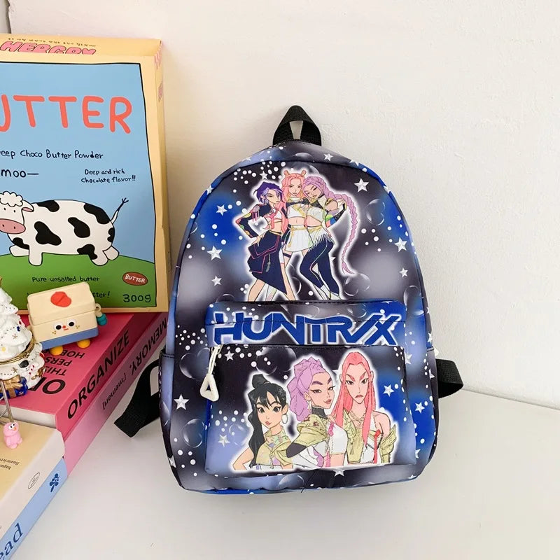 Pink 10-Inch Lightweight Backpack K D H Rumi Mira Zoey HUNTR/X Saja School Bag for Boys And Girls Kindergarten Moch