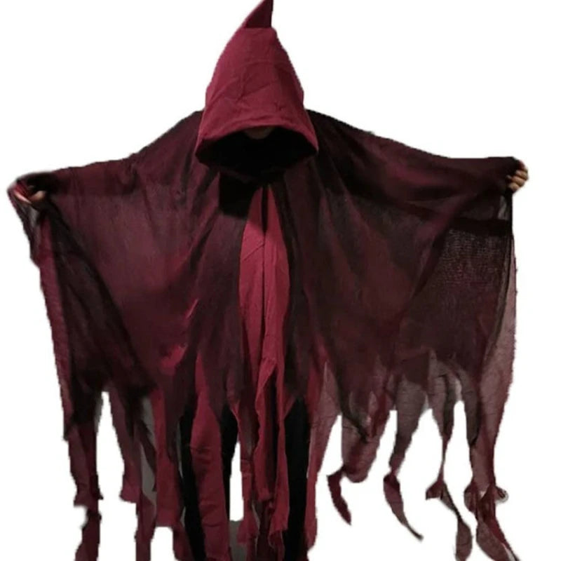 Halloween Hooded Cloak Cape Costume for Adults Witch Vampire