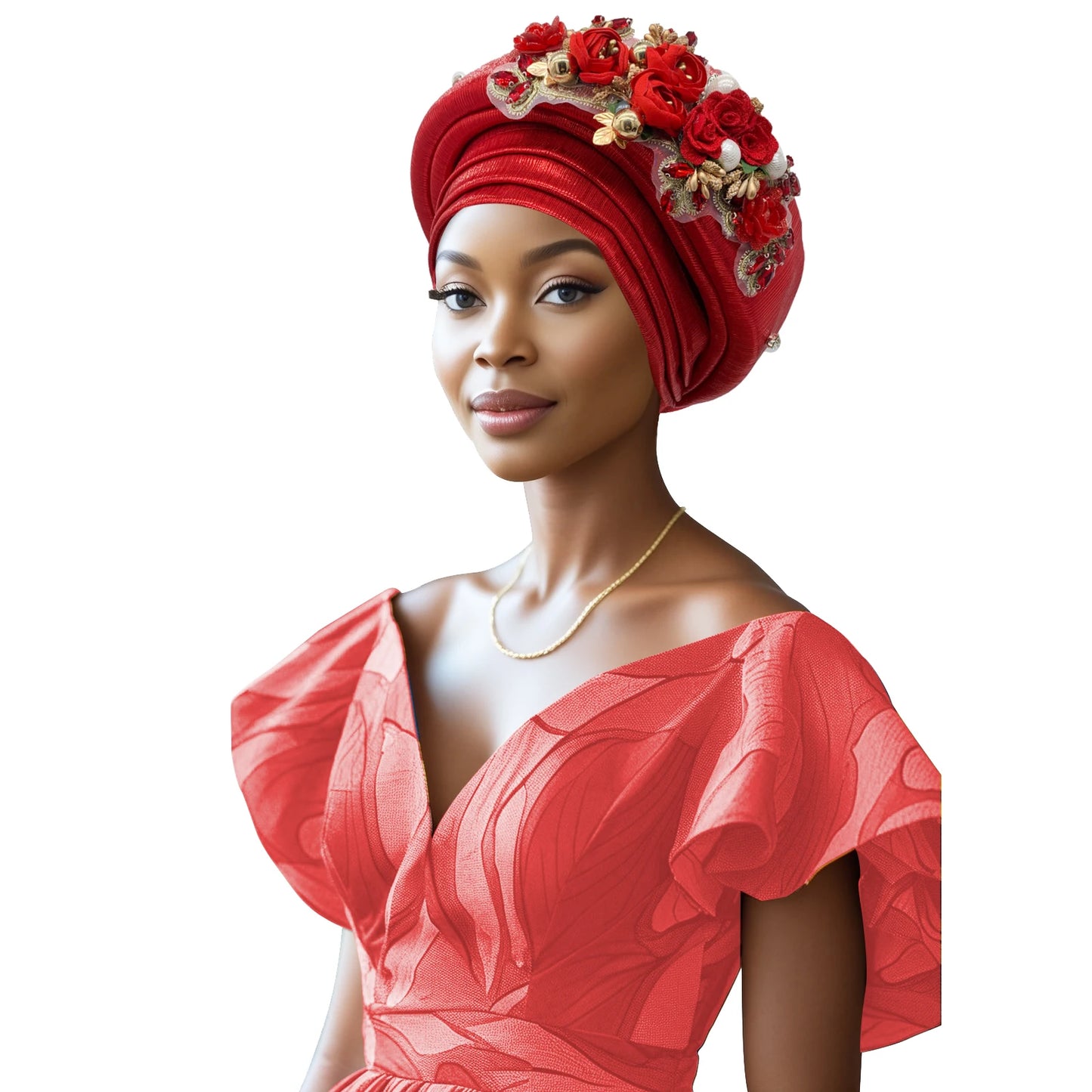 Exquisite Bouquet Turban Cap