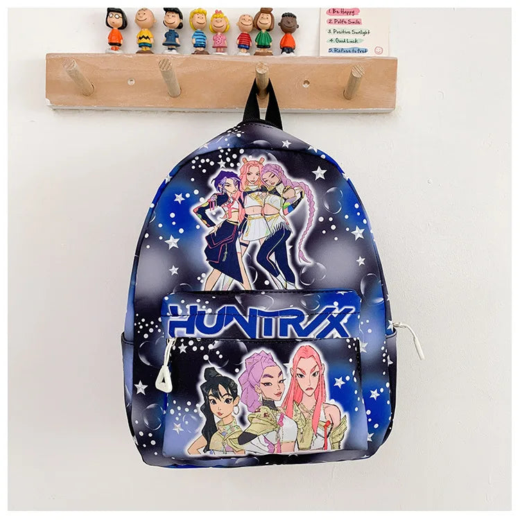Pink 10-Inch Lightweight Backpack K D H Rumi Mira Zoey HUNTR/X Saja School Bag for Boys And Girls Kindergarten Moch