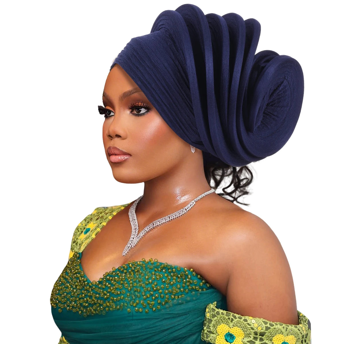 New Design Already Made African Headtie Turban Cap Lady Head Wraps Nigerian Wedding Auto Gele Party Headgear Headpiece Hat