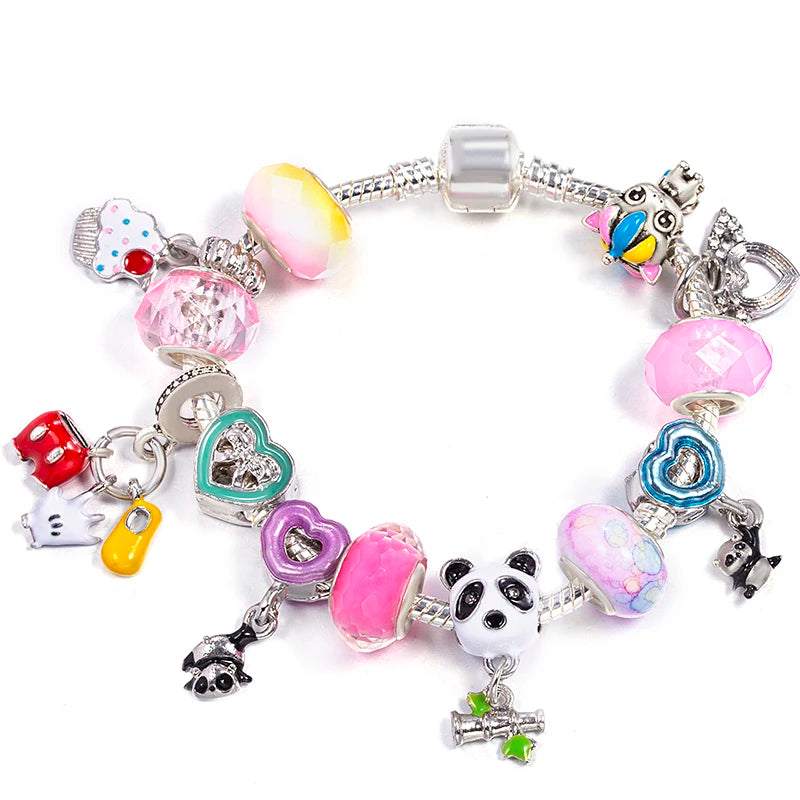 Hollow Foot Beads Charm Bracelets